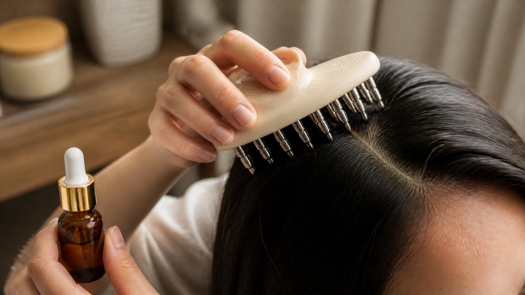 How to Use the Tidesmit Scalp Massage Comb with Steel Rollers
