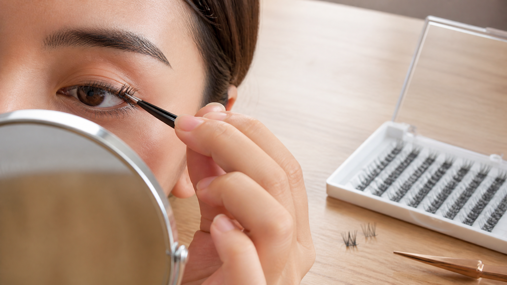 How to Apply Tidesmit Glue-Free Self-Adhesive Cluster Eyelashes
