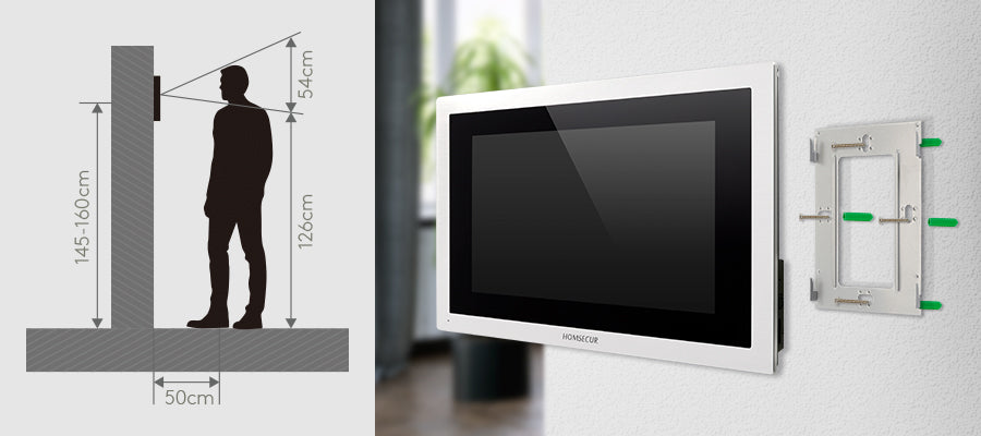 HOMSECUR BM114HD-S 10" Touch Screen Monitor Auto Photo Recording For HDK Series Video Door Phone Intercom