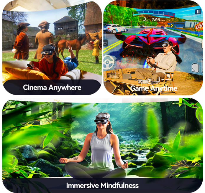 5K VR Headset for PC Gaming with Giant Screen Display - Tidesmit Tidesmit