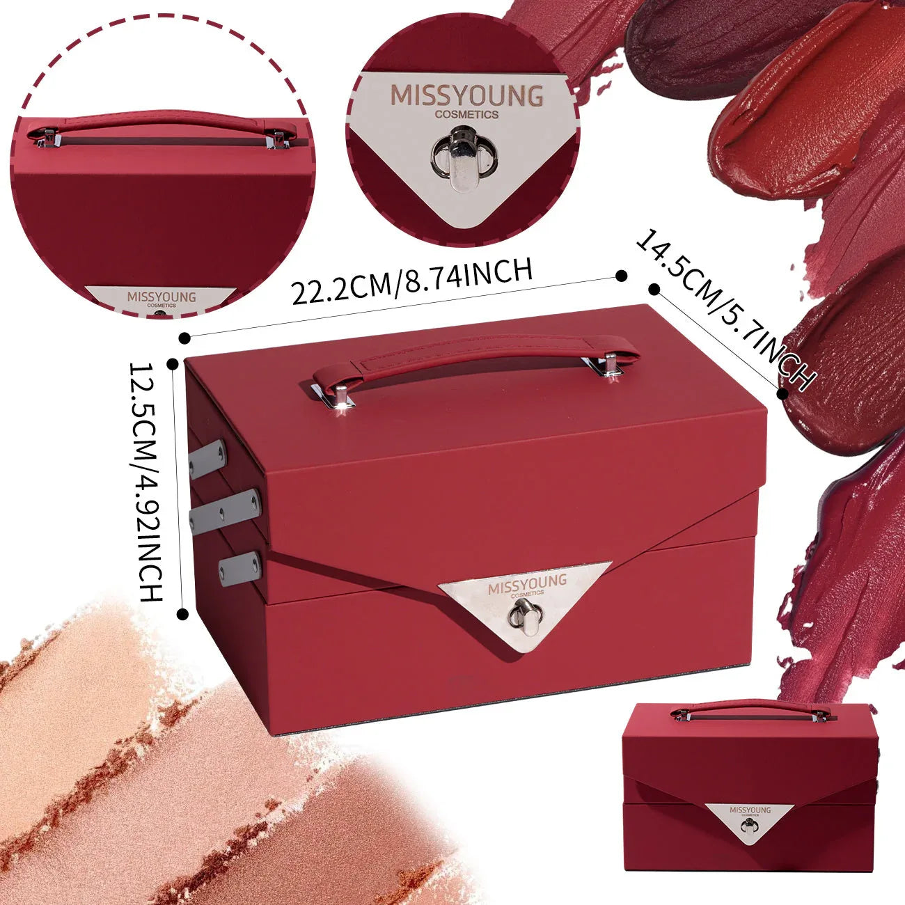 Professional Makeup Kit by Tidesmit - Travel-Ready Salon Quality Set Professional Makeup Kits Tidesmit