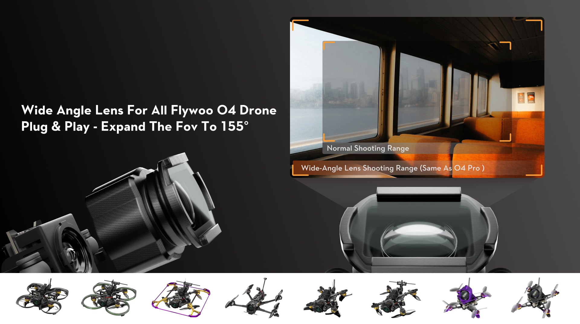 Flywoo Flylens 85 HD O4 FPV Drone - 2S Whoop with Wide Angle Lens Tidesmit