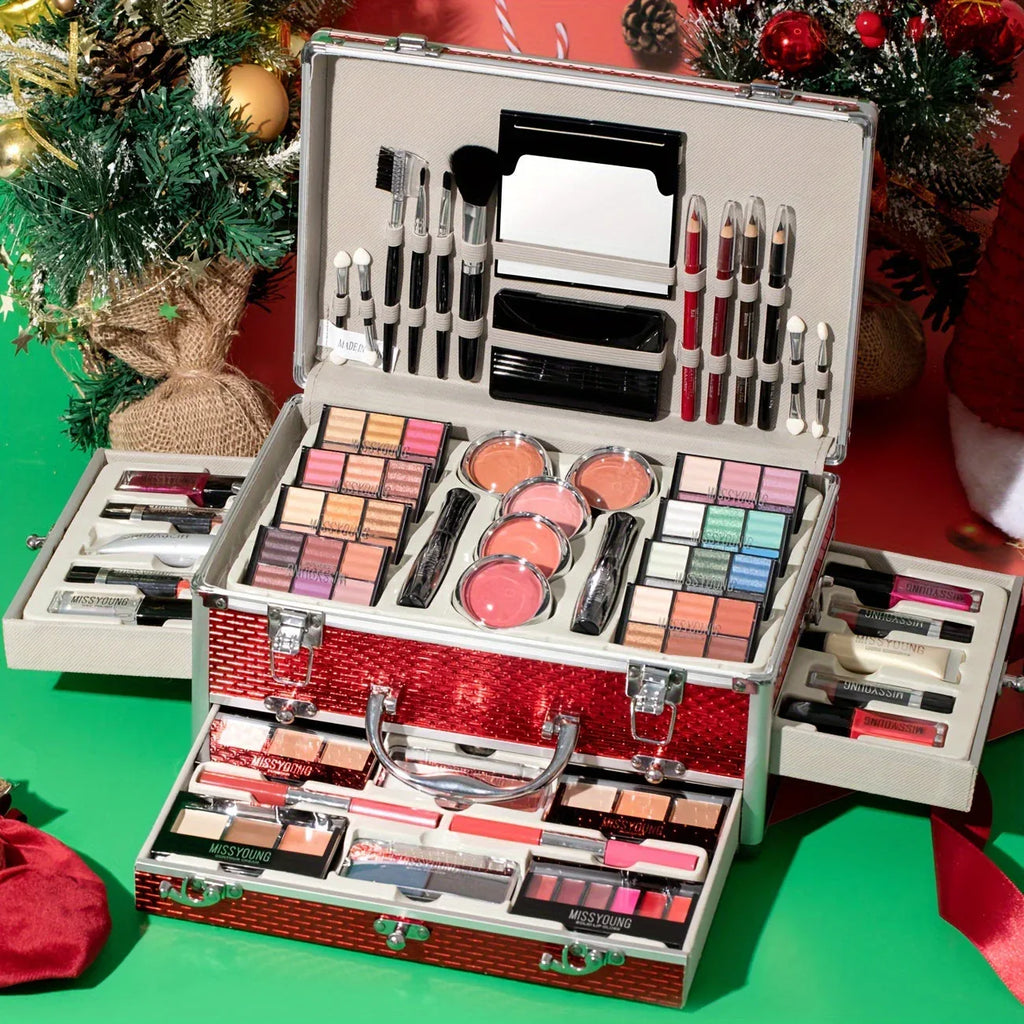 Professional Makeup Kit 106-Piece Set - Salon-Quality Beauty Collection Professional Makeup Kits Red Tidesmit