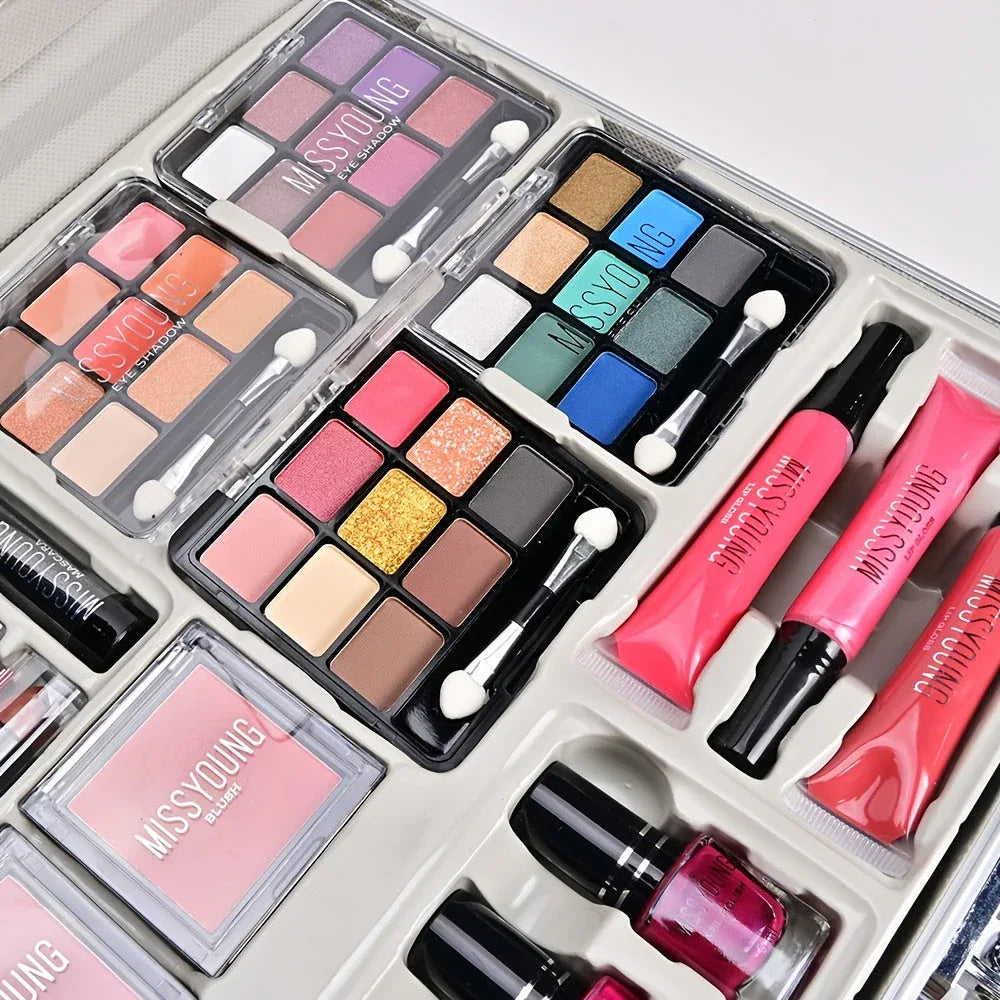 Professional Makeup Kit Silvery - Salon-Quality Beauty Set Professional Makeup Kits Tidesmit