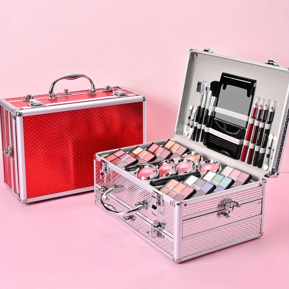 Professional Makeup Kit 106pc Set - Silvery Salon-Quality Cosmetics Professional Makeup Kits Tidesmit