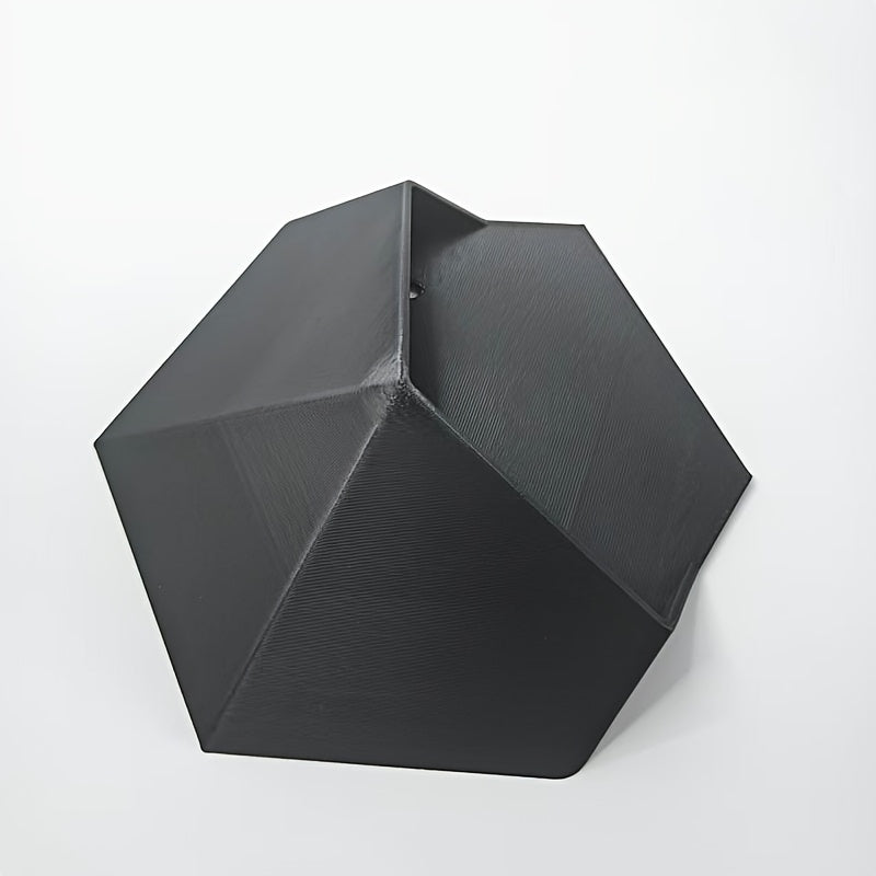 Black Hexagonal Wall Flower Pot With Mounting Holes Unique Design Home Garden Decor Wall Decoration Plant Pot Gardening Gift