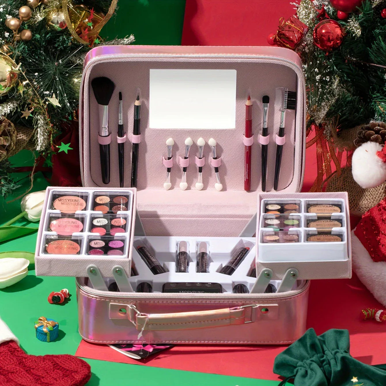 Professional Makeup Kit - Pink All-in-One Salon-Quality Beauty Set Professional Makeup Kits Tidesmit