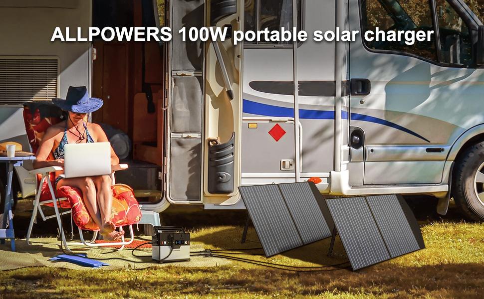 ALLPOWERS R2500 Portable Power Station 2500W (4000W Peak) 2016Wh LiFePO4 Solar Generator with Solar Panel 4 AC Outlets for Home