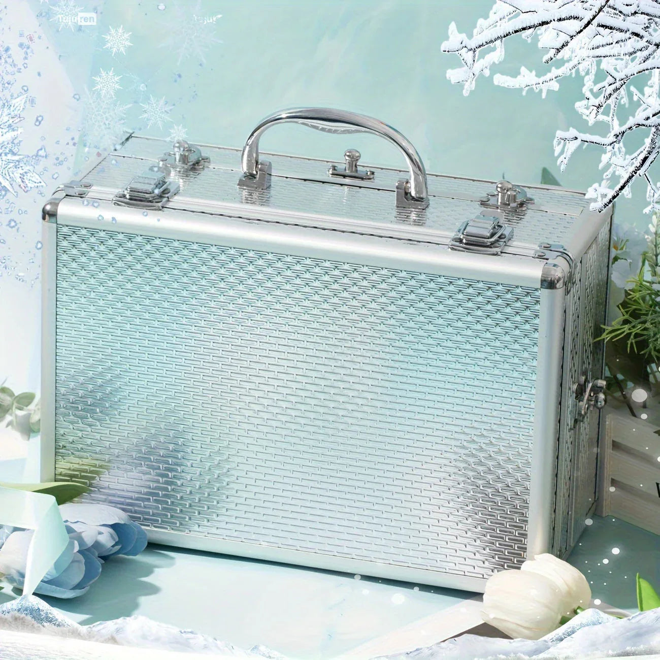 Professional Makeup Kit with Mirror - Portable Travel Set by Tidesmit Professional Makeup Kits Tidesmit