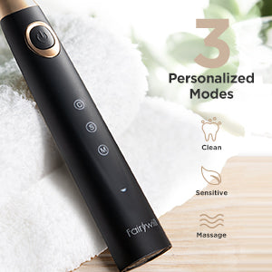 Fairywill Electric Toothbrushes for Adults Kids 5 Modes Smart Timer Rechargeable Whitening Sonic Toothbrush with 10 Brush Heads