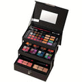 Professional Makeup Kit: 53-Piece Waterproof Portable Cosmetic Case Professional Makeup Kits Black- Tidesmit