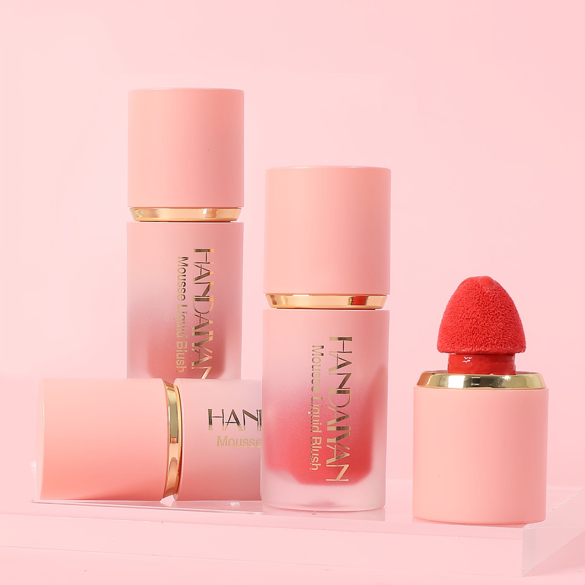 Liquid Cream Blush Set - Long-Lasting Matte Finish, 2-Piece Kit Permanent Makeup Machines Tidesmit