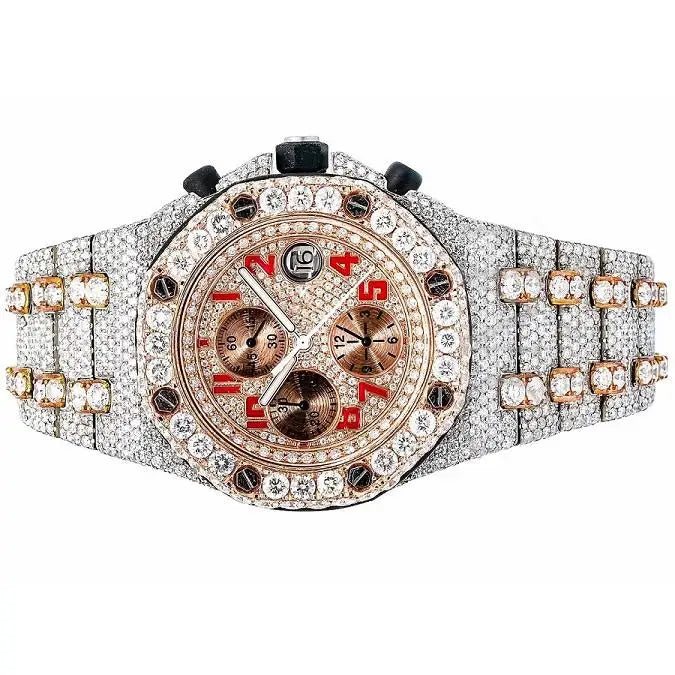 High on Demand Luxury Automatic Mechanical Moissanite Watch for Mens and Women Wear Available at Best Price