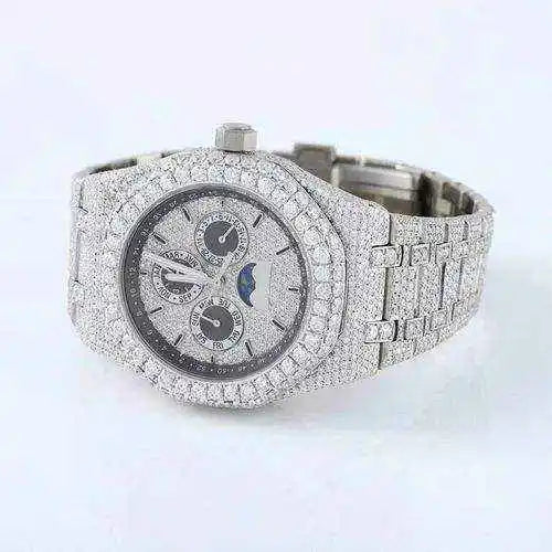 High on Demand Luxury Automatic Mechanical Moissanite Watch for Mens and Women Wear Available at Best Price
