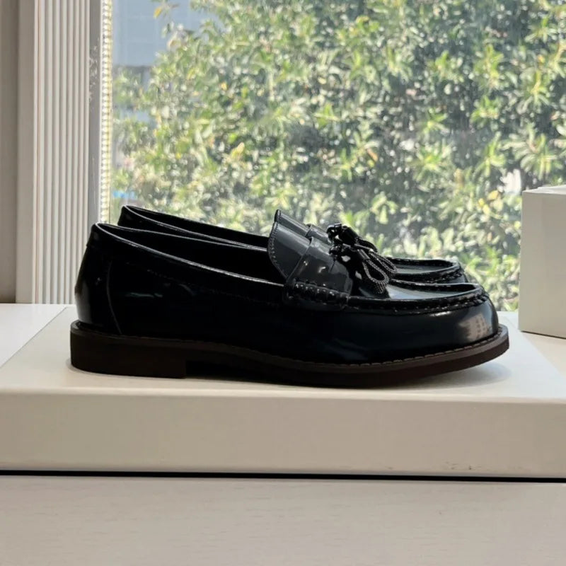 New Brand Women's Loafers Shoes Italian Designer High Quality Genuine Cow Leather slip on Dailywear Casual