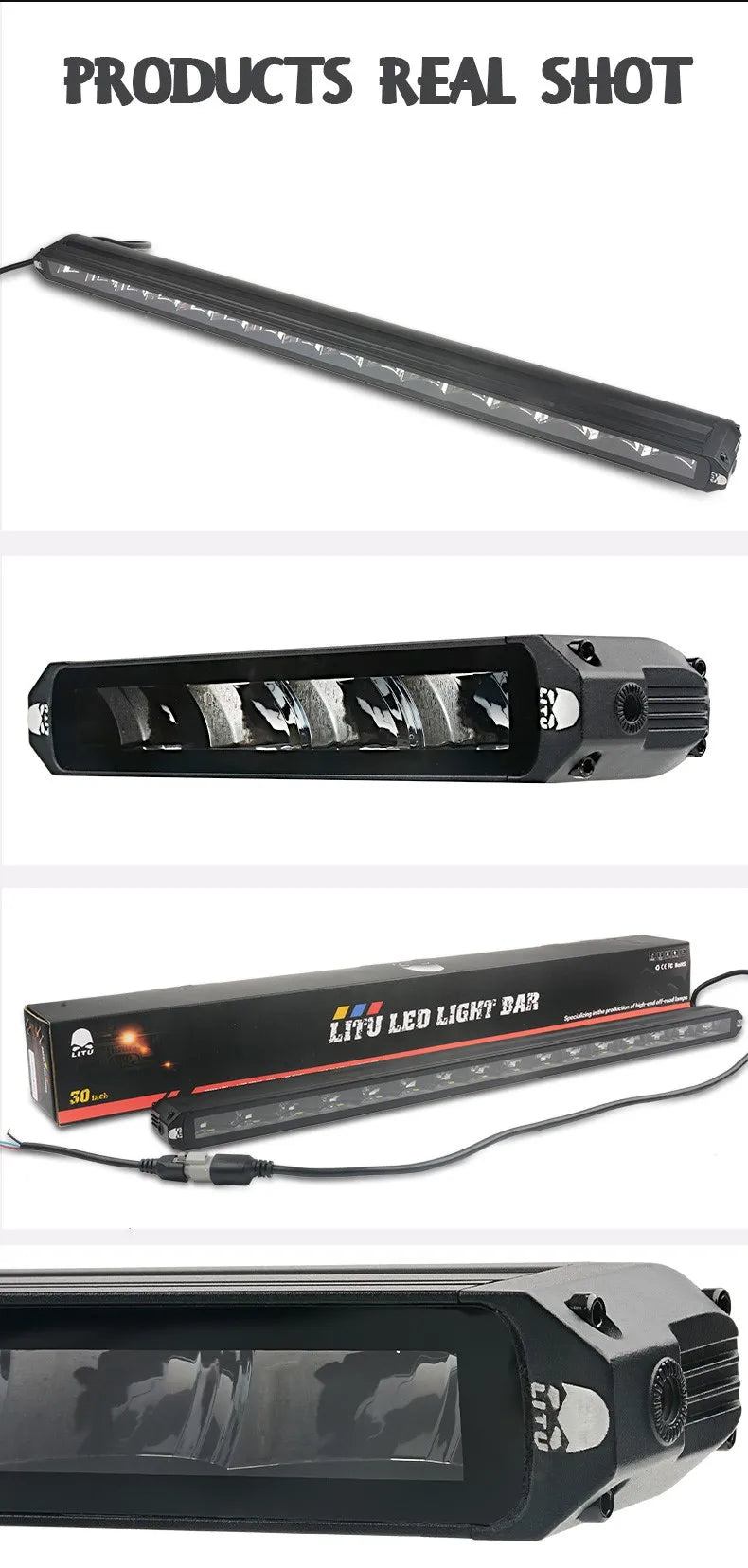 Ultra-thin Floodlight Bar Yellow White Dual Light Off Road Truck Tractor Accessories Led Light Bar Car Lighting System