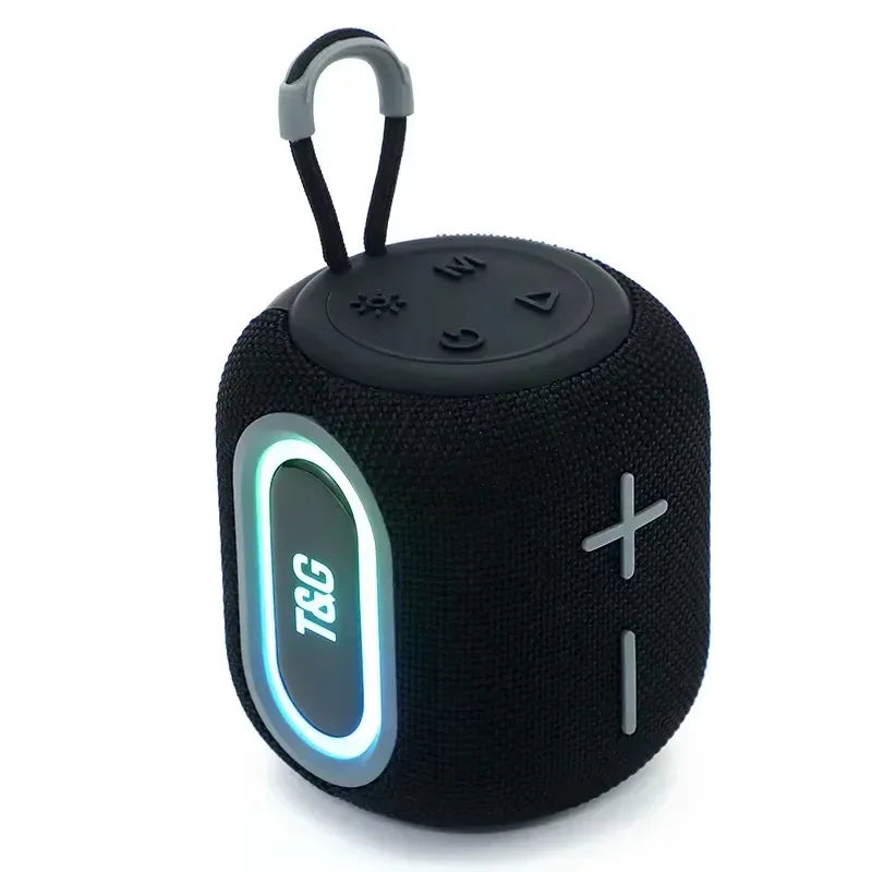 Portable Bluetooth Speaker | Waterproof Wireless Subwoofer With LED Black My Store