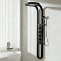 Wall Mounted Light Shower Faucet Panel LED Digital Display Shower Faucet Set Shower Screen Waterfall Bathroom Shower System Set