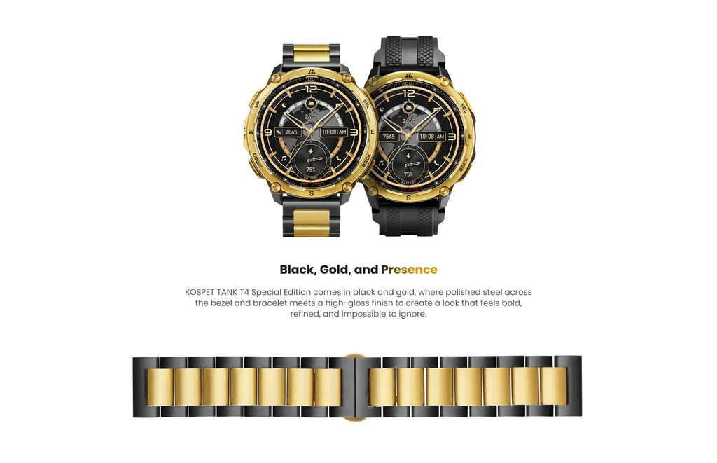 2026 New KOSPET Tank T4 SE Smart Watch for Men 6-Sat GPS Offline Maps 10ATM Waterproof Heart Rate Skiing Hiking for Android iOS