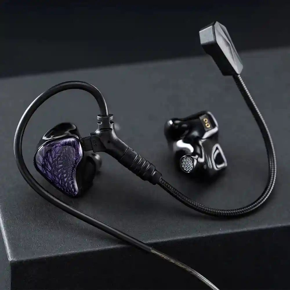 HiFi In-Ear Monitors: 10mm LCP Driver Wired Studio Grade Earphones Tidesmit