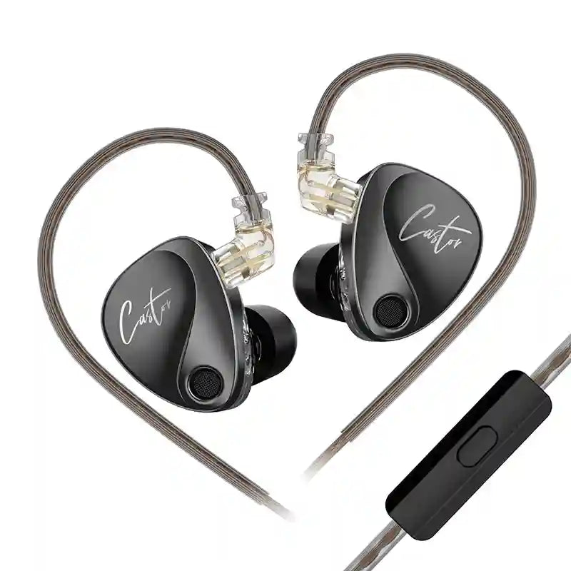 KZ Castor Tunable HiFi In-Ear Monitors | Dual-Driver Studio Precision Improved Bass MIC China Mainland Tidesmit