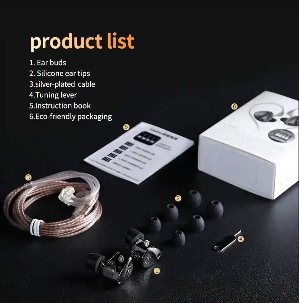 KZ Castor Tunable HiFi In-Ear Monitors | Dual-Driver Studio Precision Tidesmit