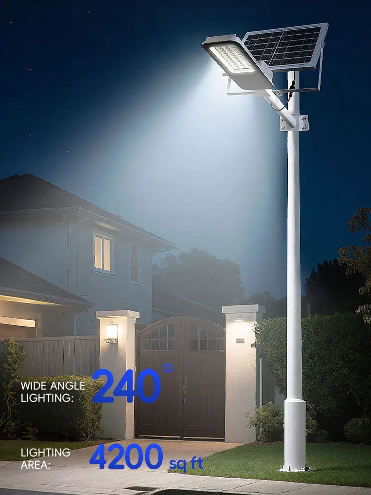 4 Sets of Outdoor Waterproof Solar Lamps, 6000mAh Solar Street Lamps, Suitable for Outdoor Lighting from Dusk to Dawn