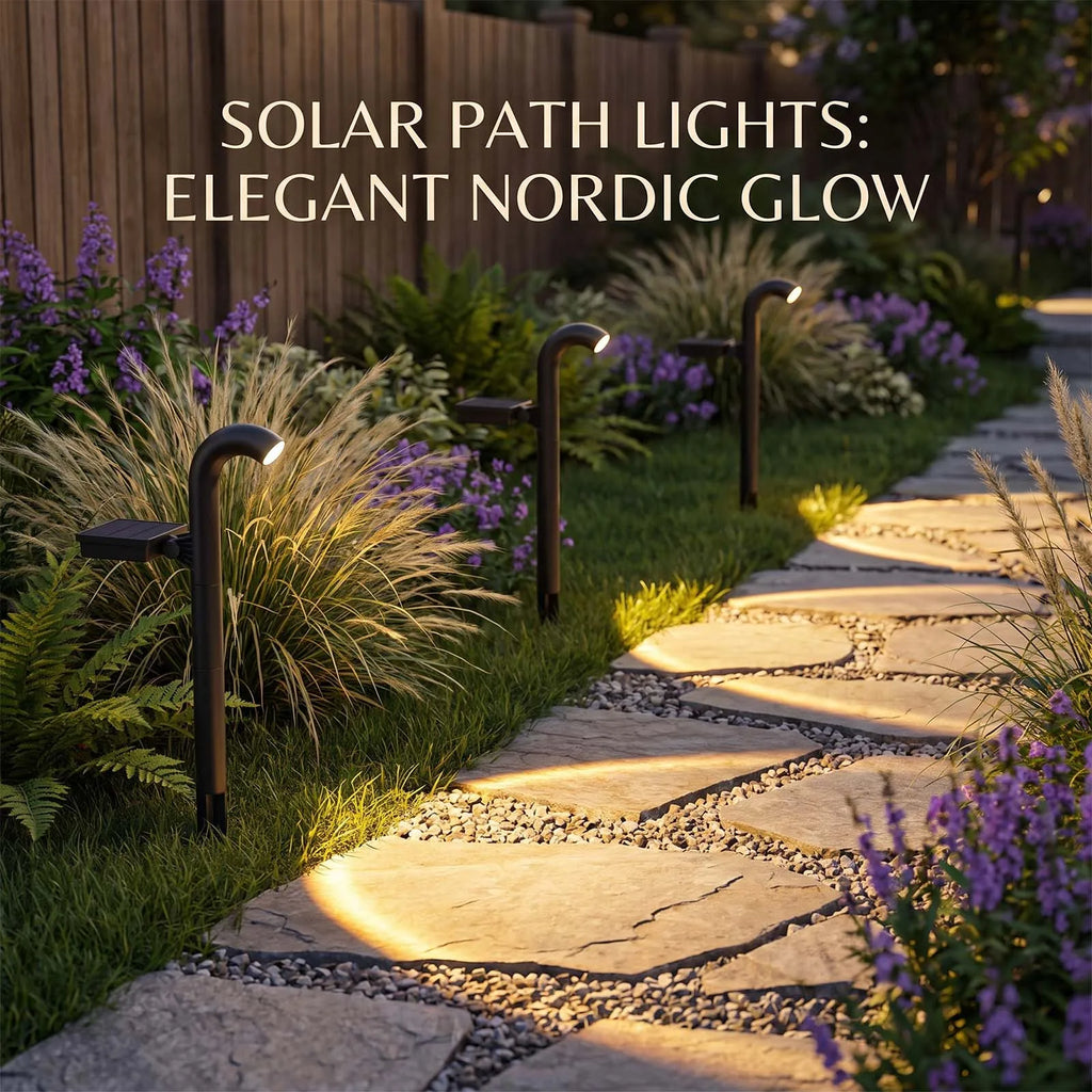 2 Pack Solar Pathway Lights Auto On/Off Dusk to Dawn 360° Rotatable Panel & Adjustable Height Waterproof Outdoor Garden Lights for Walkway Patio Yard
