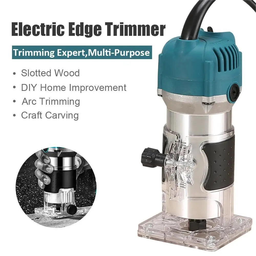 30000RPM High-Power Woodworking Router Electric Trimmer Carving Machine Wood Trimmer Suitable for Wood Carving and Cutting Tools