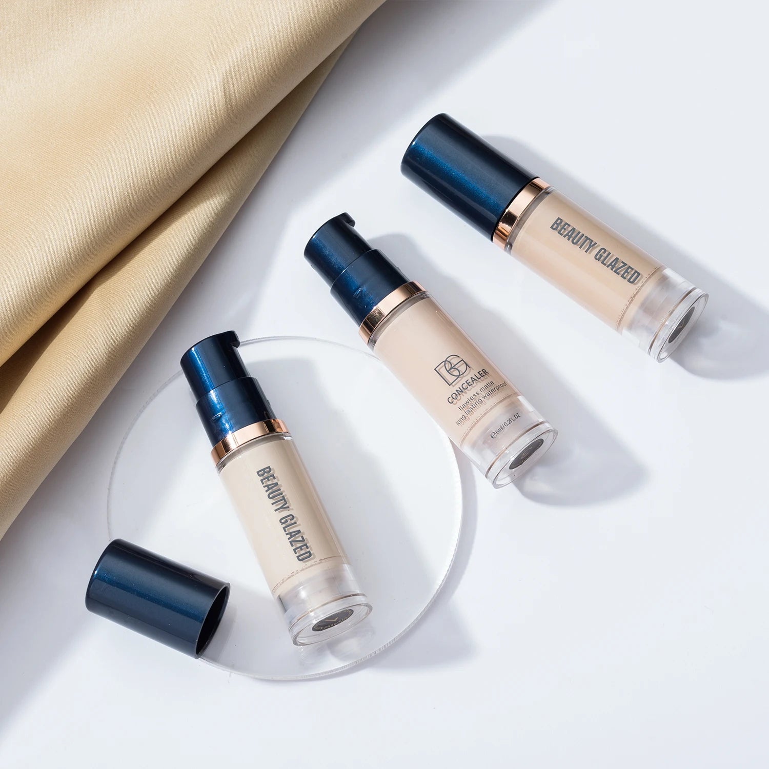 Tidesmit mini matte liquid concealer swatch showing full coverage long-lasting waterproof formula for all skin types