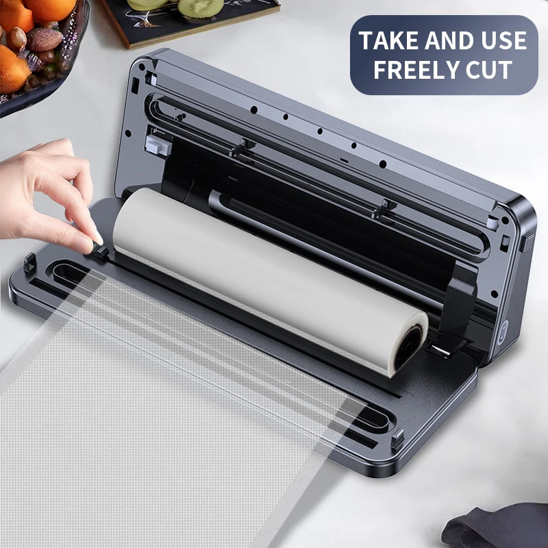 SZUK Electric Food Vacuum Sealer Dry/Wet Food Packaging Seal Built in Cutter Roll Bag Kitchen Food Storage Seal Vacuum Packaging