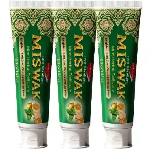 Tidesmit Miswak Mint Herbal Toothpaste with Hydroxyapatite for deep cleansing and natural teeth whitening