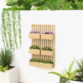 Solid Wood Wall Mounted Planter Furniture With Trellis 5 Removable Plant Boxes Vertical Jardiniere For Garden Balcony Herb Flower Growing