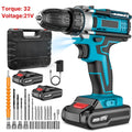21V Cordless Impact Drill Electric Screwdriver Electric Perforator Handheld Mini Drill Wireless Li-Ion Power Tools