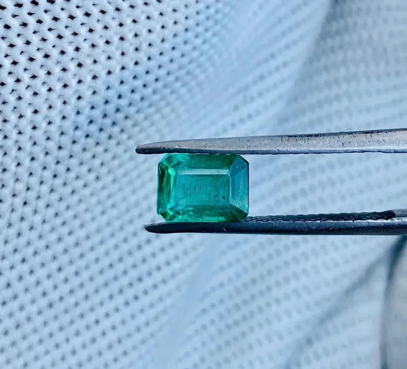 Natural Zambian Emerald Genuine Green Faceted Loose Gemstone May Birthstone Rare Jewelry Making Stone