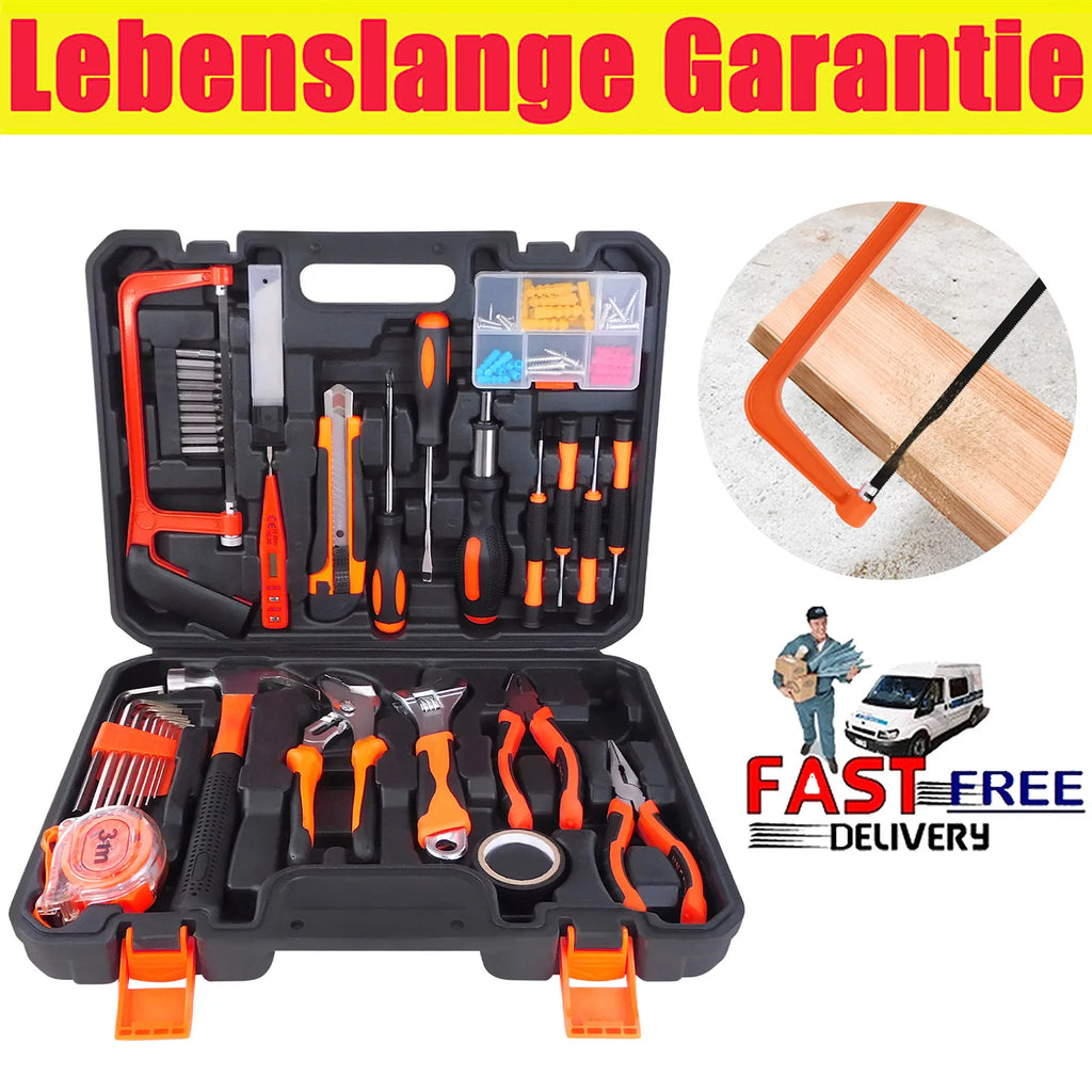 102 Pcs Tool Set Household Hardware Hand Tool Kit Car Auto Repair Set Tool Box Key Wrench Set Screwdriver