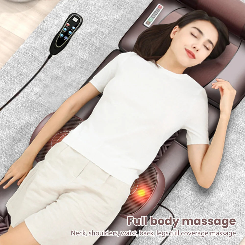 Electric Massager Mattress with Heat Therapy for Full Body Relief Massage Cushion Tidesmit