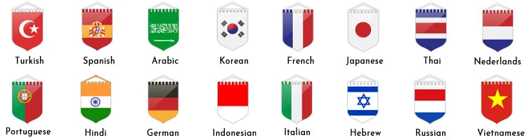 Please provide the correct image of the handbag. The image provided shows a list of international language flags.