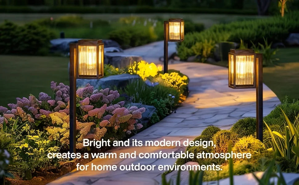 2/6 Pack Solar Pathway Garden Lights Outdoor Waterproof Landscape for Yard Patio Walkway Driveway Decor Solar Lawn Lamp Lighting