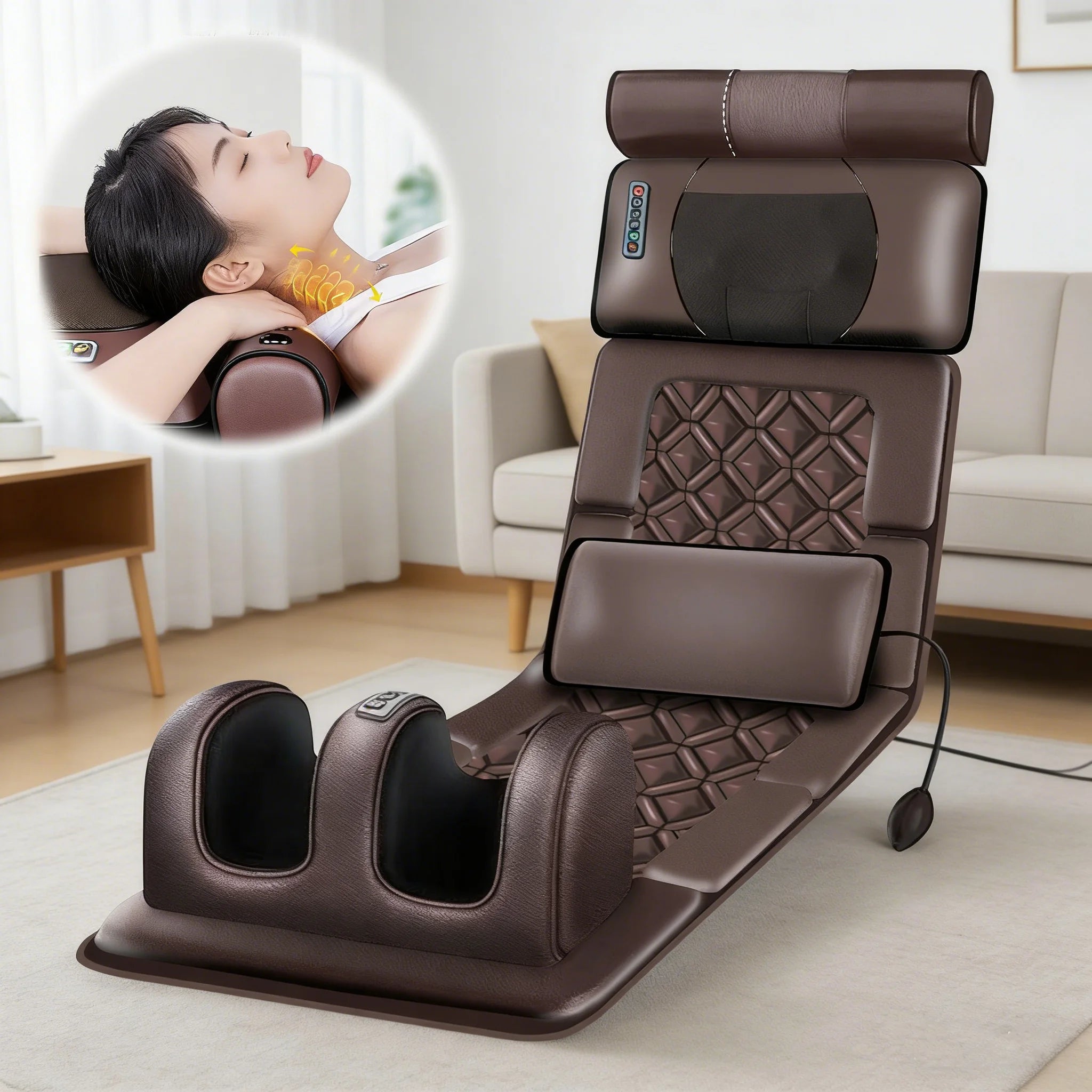 Full Body Massage Mat with Heat and Vibration for Targeted Muscle Relief Massage Chairs Tidesmit