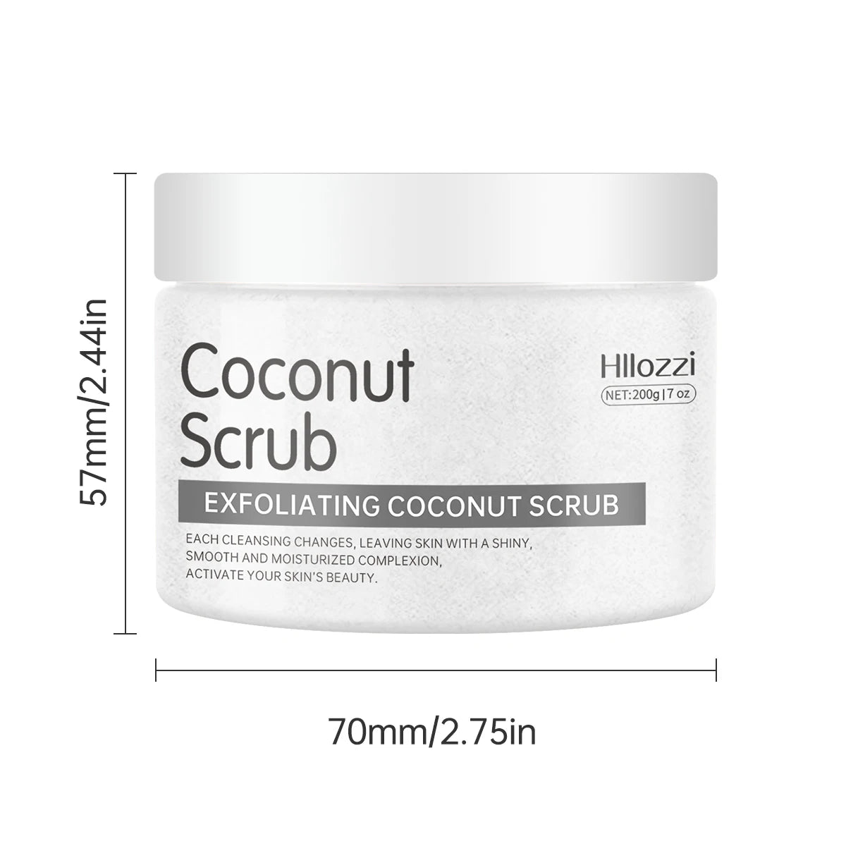 Coconut Body Scrub for Face - Exfoliating & Hydrating Natural Skincare Scrubs Treatments Tidesmit