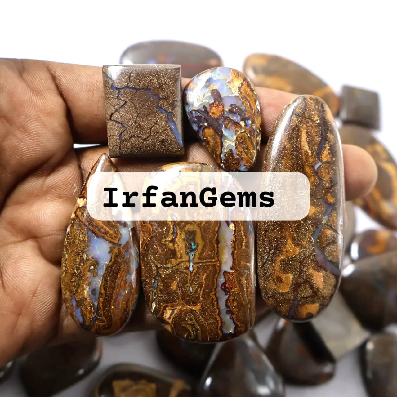 High Quality Natural Boulder Opal Semi-Precious Stone Oval Cut Boulder Opal Cabochon for Jewelry Use High Quality Wholesale Opal