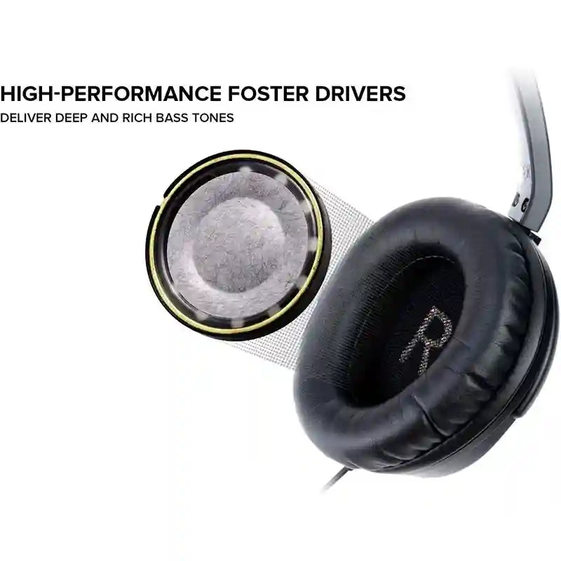 Wireless Over-Ear Headphones with Foster Drivers and Padded Headband Tidesmit