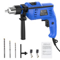Electric Corded Impact Drill 2-in-1 Function 850W Hammer Drill, 0-3000 RPM Variable Speed Hammer Drill with 360° Rotating Handle, Powerful Drilling for Concrete, Wood, Steel, Stones