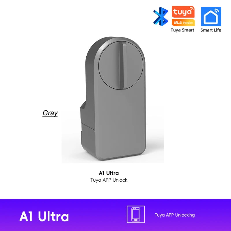 New RAYKUBE A1 Ultra Tuya BLE Intelligent Electronic Door Lock Fingerprint Keypad FPT1 Unlock No-dig Installation for Smart Home