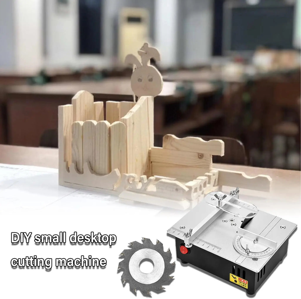Precision Lift Electric Table Saw DIY Handmade Woodworking Tool Desktop Cutting Machine with Adjustable Cutting Depth DesktopSaw