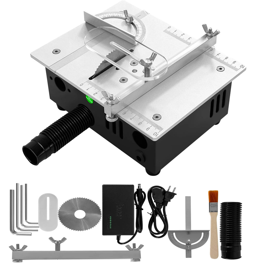Mini Table Saw Electric Small Bench Saws Desktop Saw Household DIY PCB Model Cutting Tool Woodworking Lathe Machine 63mm Blade