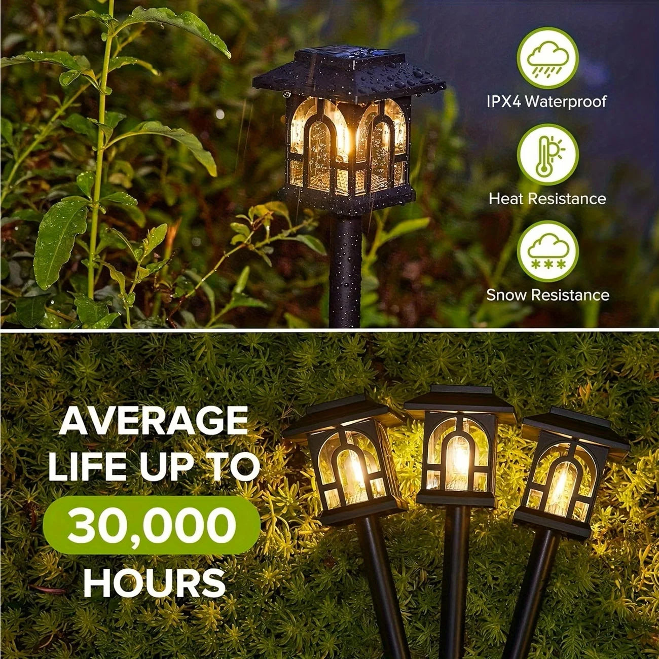 10Pack Solar Pathway Light Outdoor Solar Lamp Waterproof Landscape Lighting for Garden Yard Patio Walkway Driveway Camping Decor