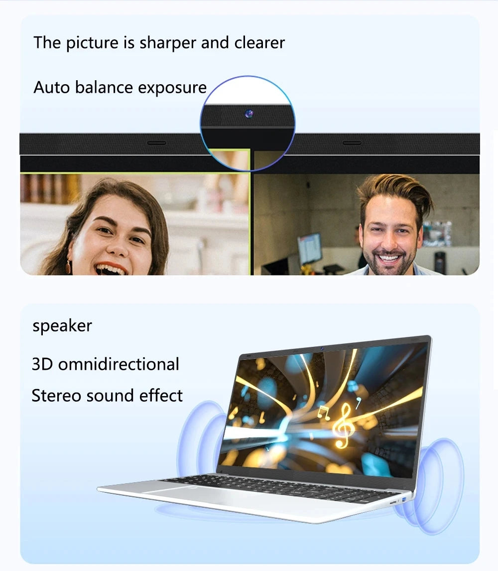 15.6" Windows 11 Pro Laptop Computer Intel Core i9 10980HK 16GB 1TB Laptops Office Computer Fingerprint Unlock Notebook PC