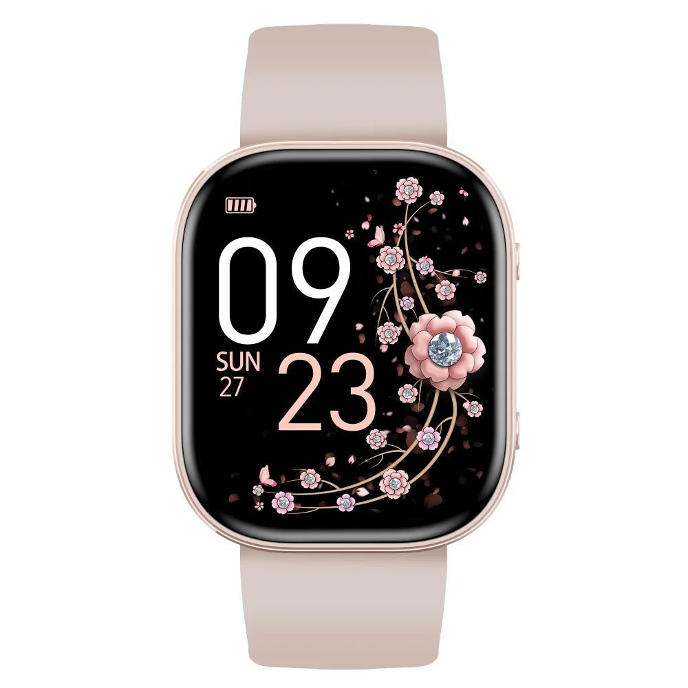 2026 New 1.88 Inch HD Smart Watch Women Bluetooth Call Smartwatch IP68 Waterproof Fitness Tracker DIY Custom Watch Face Sleep Monitor Multi Sports Mode Long Battery Life Message Reminder Smart Watch For Android IOS Ladies Gif